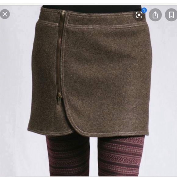 Purnell Wool Blend Zippered Brown Mini Skirt Size 4 - Picture 16 of 16